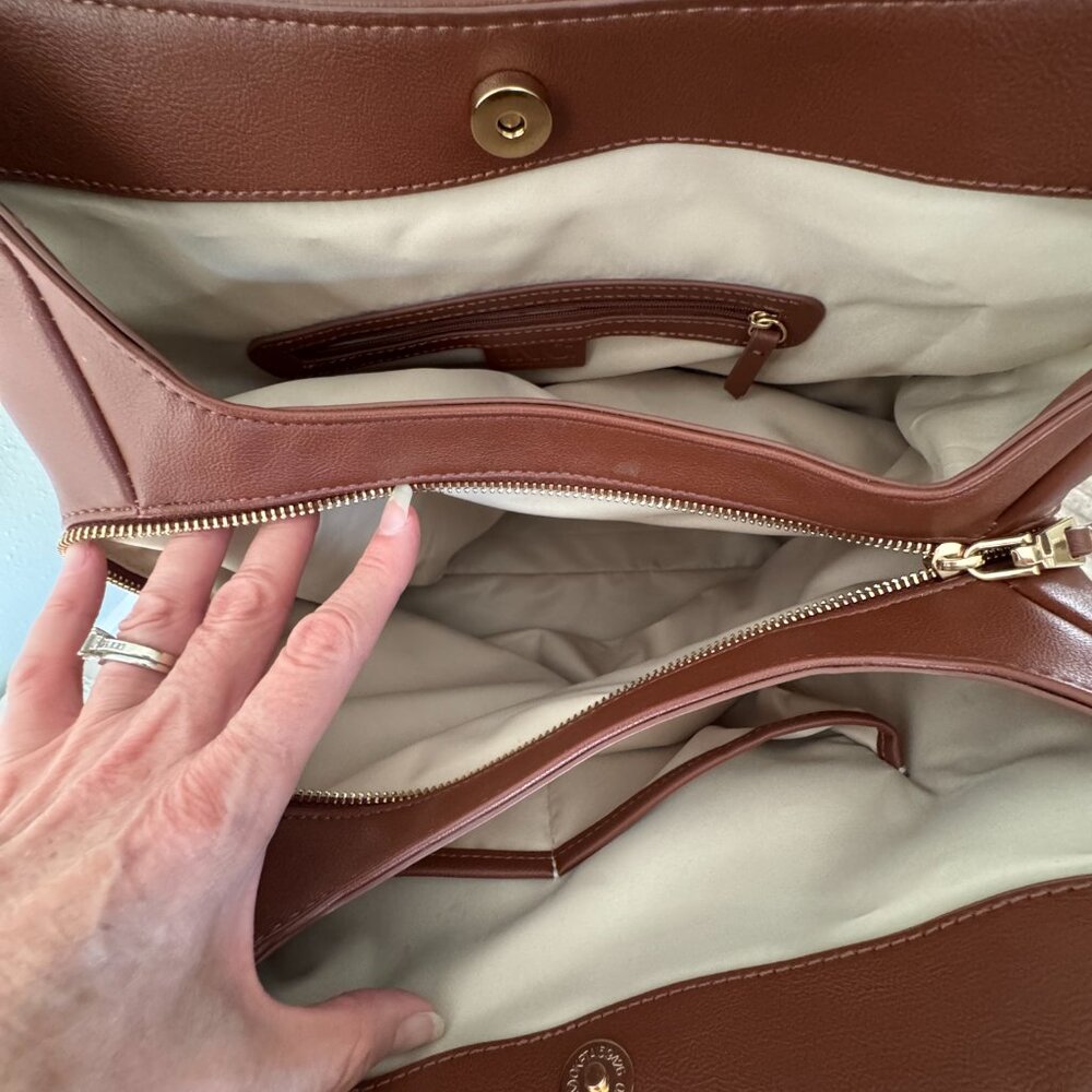 INC Handbag with Modern Chunky Chain Detail - Picture 3 of 13